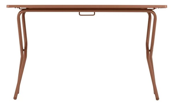 Sada BALCONY II – skládací stůl 120×70 cm + 4 ultra kompaktní židle | ColorBlock oranžová Canyon