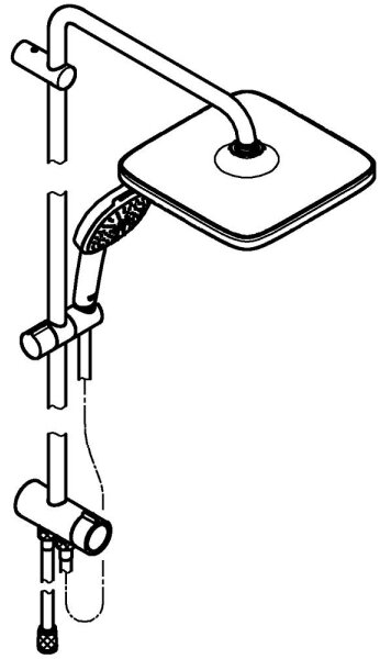 GROHE 266982431 - Sprchový systém VITALIO COMFORT 250 390 mm černá