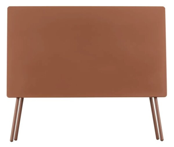 Sada BALCONY II – skládací stůl 120×70 cm + 4 ultra kompaktní židle | ColorBlock oranžová Canyon