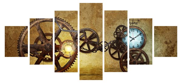 Obraz strojků historických hodin (210x100 cm)
