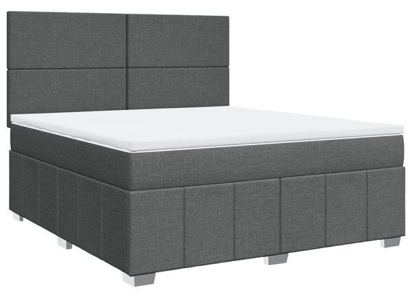 Box spring postel s matrací tmavě šedá 180x200 cm textil 3291741