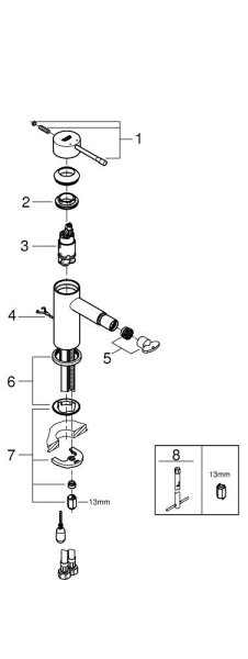 GROHE 32934001 - Bidetová baterie ESSENCE DN 15 lesklý chrom