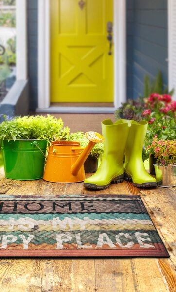 Multy home Rohožka LIMA Happy Place 45 x 75 cm, s potiskem MHEU5000052, 1 ks 5705.00.30