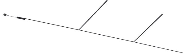Moderní kolejnicový systém černý 1-fázový 1000 cm - Magnetic