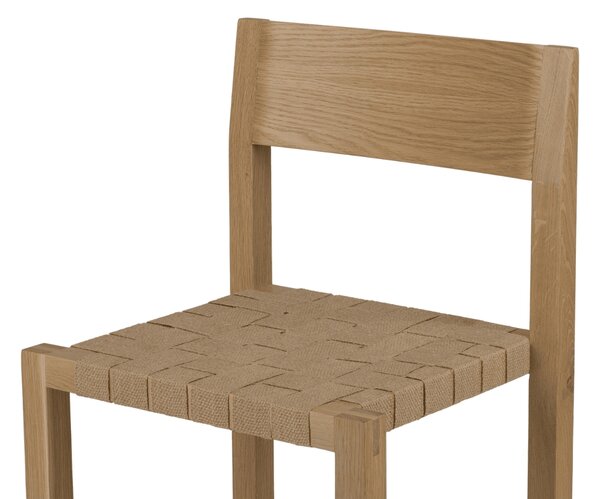 Noo.ma Dubová jídelní židle Toli s výpletem