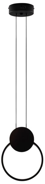 Nova Luce Černé kovové závěsné LED světlo Wiro 20 cm