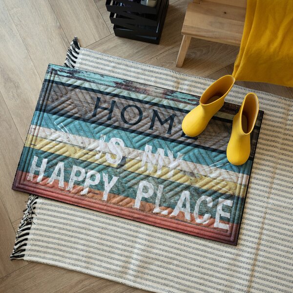 Multy home Rohožka LIMA Happy Place 45 x 75 cm, s potiskem MHEU5000052, 1 ks 5705.00.30