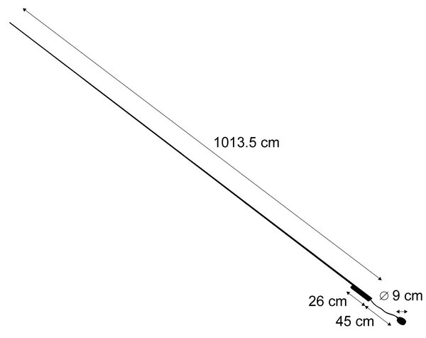 Moderní kolejnicový systém černý 1-fázový 1000 cm - Magnetic
