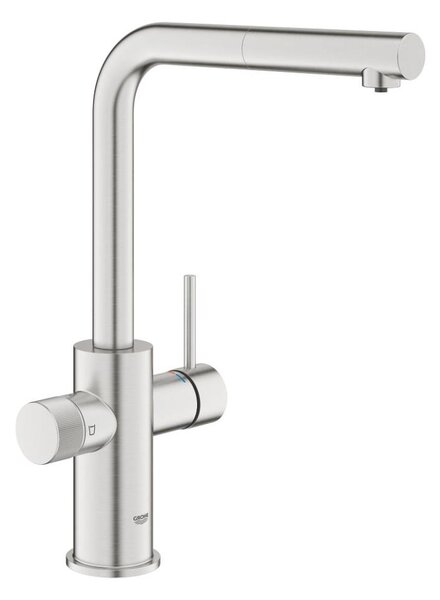 GROHE 30601DC0 - Dřezová baterie BLUE PURE s výsuvnou koncovkou nerez