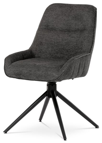 Židle jídelní a konferenční, tmavě šedá látka HC-535 GREY2