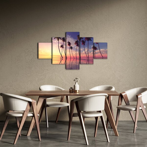 Obraz palem tyčíčích se nad hladinu (125x70 cm)