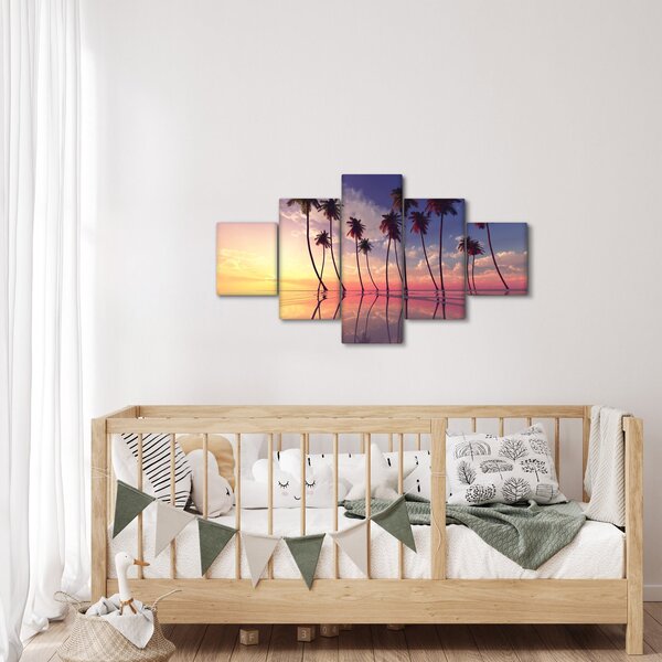 Obraz palem tyčíčích se nad hladinu (125x70 cm)
