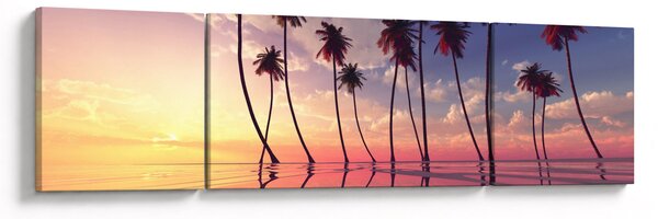 Obraz palem tyčíčích se nad hladinu (170x50 cm)