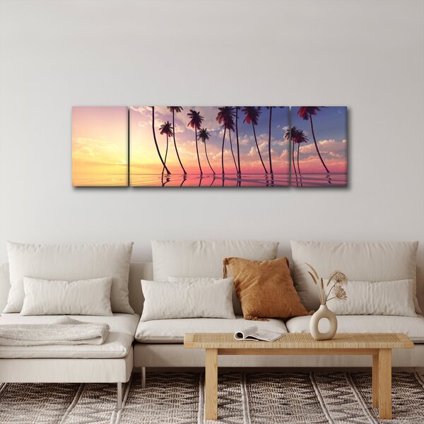 Obraz palem tyčíčích se nad hladinu (170x50 cm)