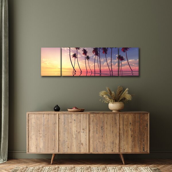 Obraz palem tyčíčích se nad hladinu (170x50 cm)