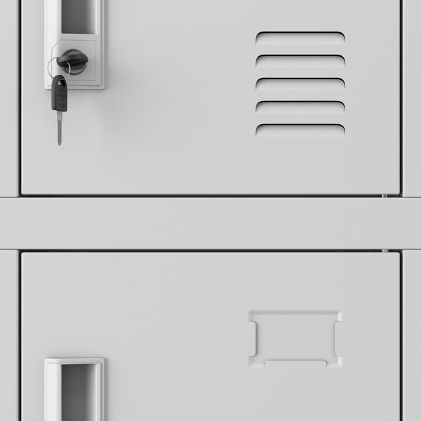 Šatní skříň s 18 uzamykatelnými boxy, šedá, 900x1850x400 mm: KAROL