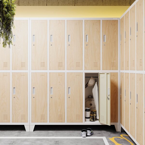 Šatní skříň 10-dveřová, bílá/dub sonoma, 1360x1720x450 mm: BARTEK Eco Design