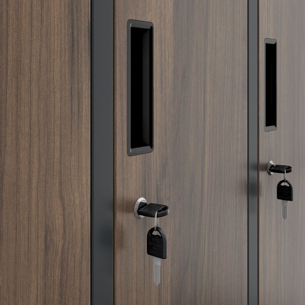 Šatní skříň 10-dveřová, antracit/ořech, 1360x1720x450 mm: BARTEK Eco Design