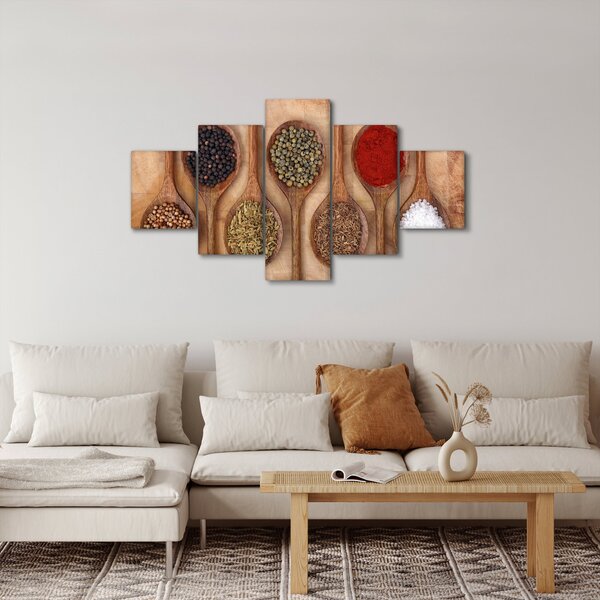 Obraz - Koření na lžících (125x70 cm)