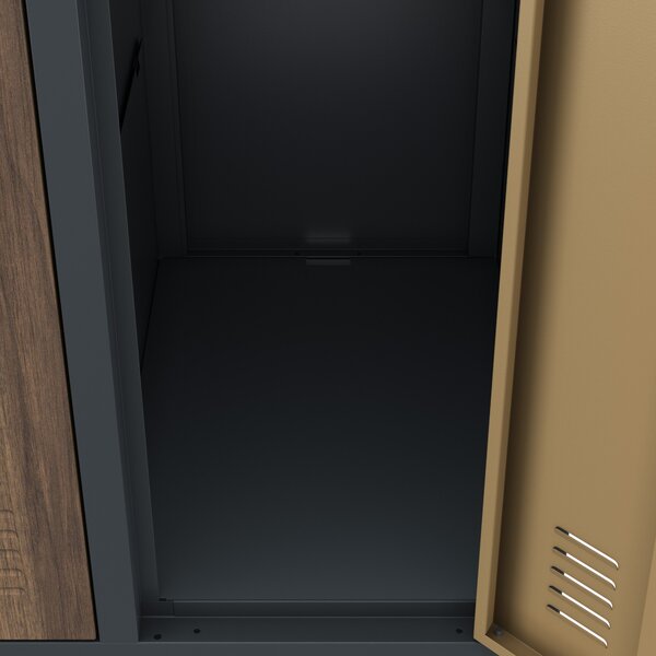 Šatní skříň 10-dveřová, antracit/ořech, 1360x1720x450 mm: BARTEK Eco Design