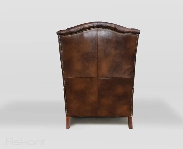 Chesterfield Harold: Kožené křeslo vínové