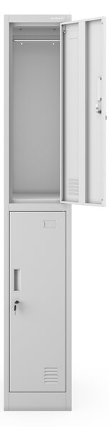 Šatní skříň pro zaměstnance šedá, 316,5x1850x450 mm: IGOR 1 Plus