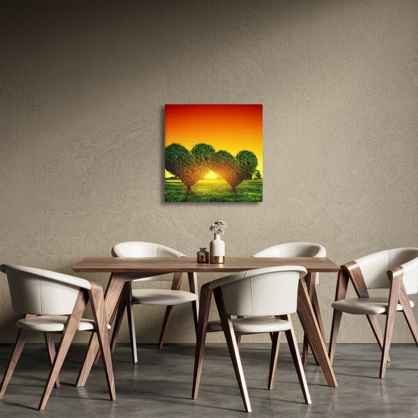Obraz - Srdce v korunách stromů (30x30 cm)