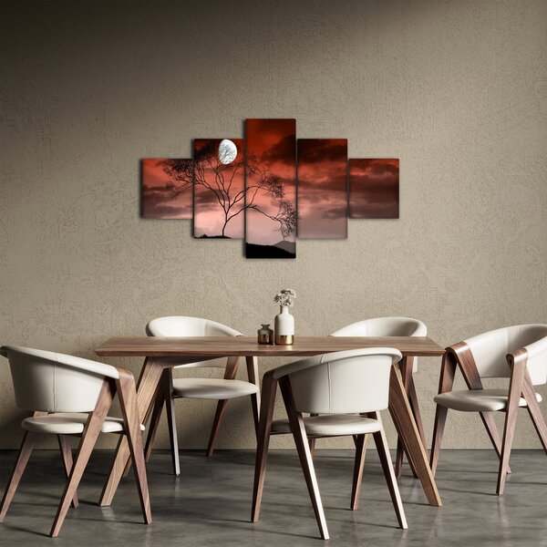 Obraz - Měsíc osvětlující noc (125x70 cm)