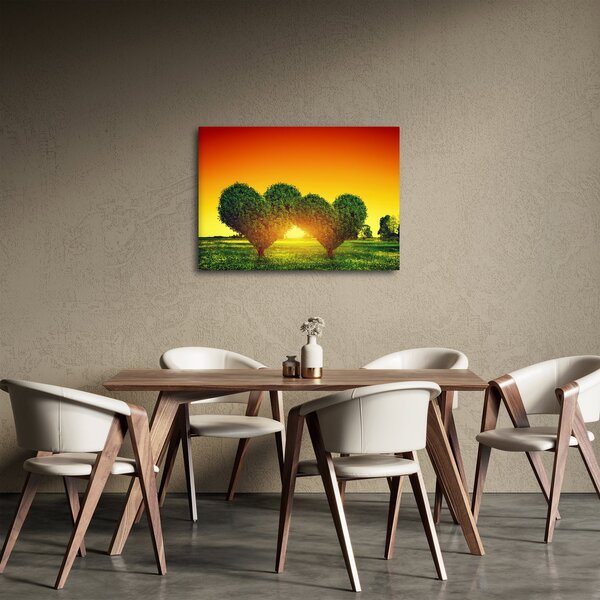 Obraz - Srdce v korunách stromů (70x50 cm)