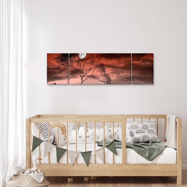 Obraz - Měsíc osvětlující noc (170x50 cm)