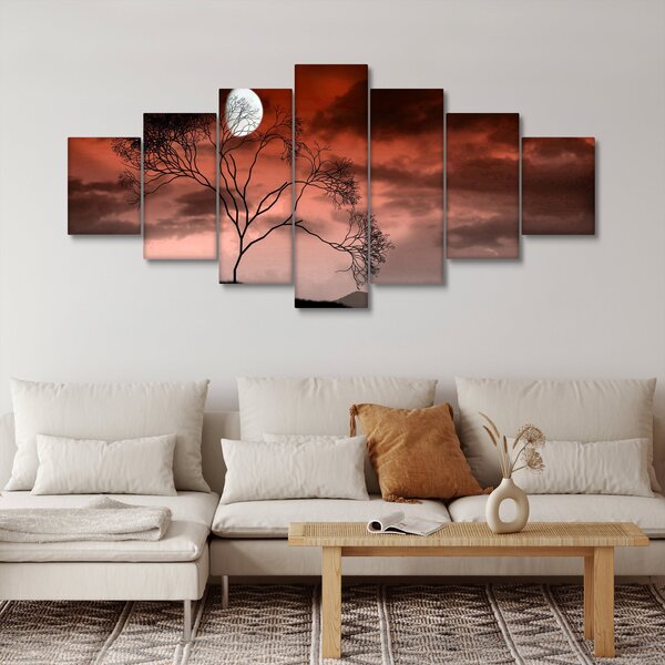 Obraz - Měsíc osvětlující noc (210x100 cm)