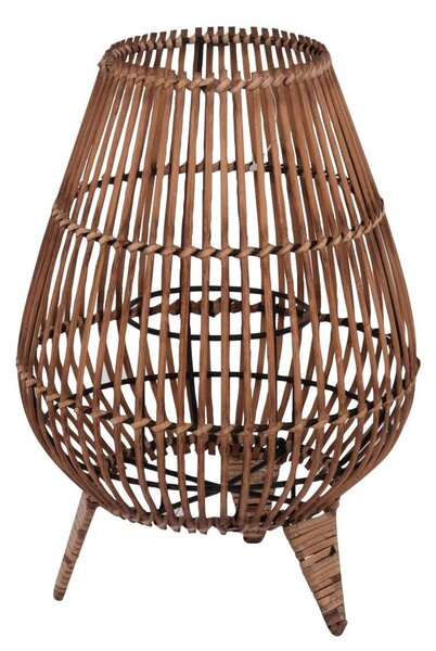 Hnědá ratanová lucerna na nožičkách Ratio - 23*23*31 cm - J-Line by Jolipa