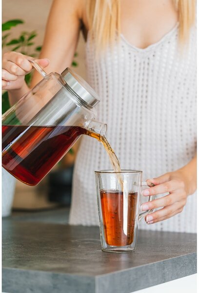 Skleněná čajová konvice Vialli Design, 1,5 l