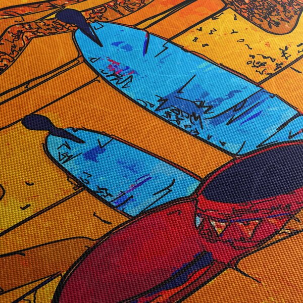 Obraz - Starověká malba (170x50 cm)