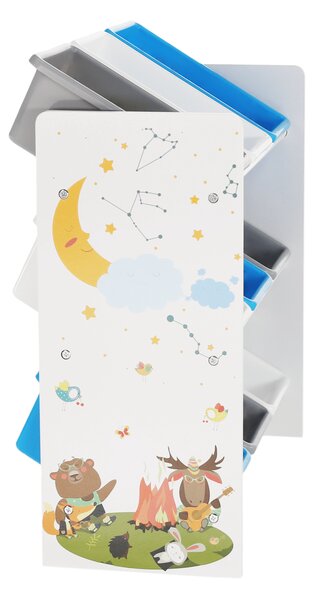 KONDELA Organizér/regál na hračky, vícebarevná/vzor, DARLING TYP 3