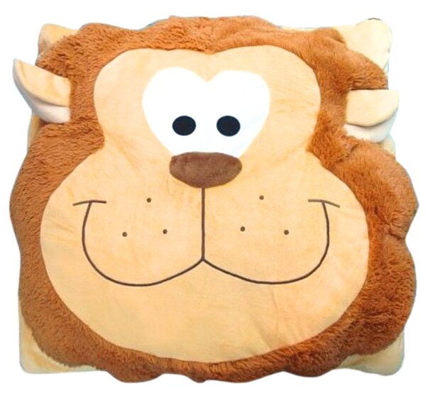 Dětský polštář CUDDLI FRIENDS 70x70 cm plyšový - více barev Barva: Modrá