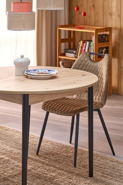 HALMAR Rozkládací jídelní stůl Pivot 102/141 cm dub artisan/černý buk