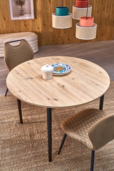 HALMAR Rozkládací jídelní stůl Pivot 102/141 cm dub artisan/černý buk