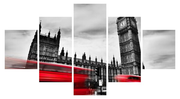 Obraz - Londýnské Houses of Parliament (125x70 cm)