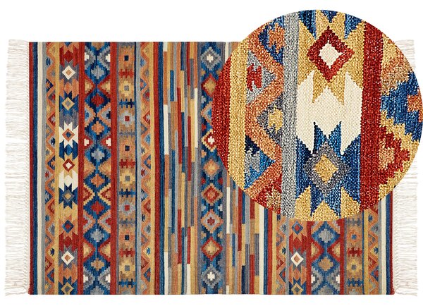 Vlněný kelimový koberec 160 x 230 cm vícebarevný NORAKERT