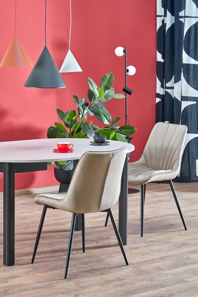 HALMAR Rozkládací jídelní stůl Ringo 102/142 cm kašmírový/černý