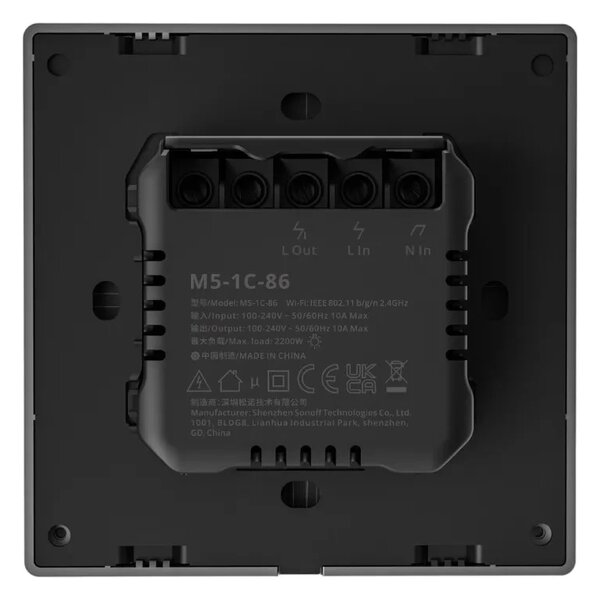 Chytrý nástěnný vypínač scén WiFi Sonoff M5 1C (1 kanál)