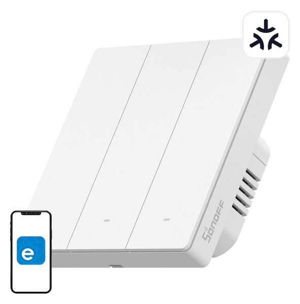 SONOFF M5-3C-86W Inteligentní nástěnný vypínač Matter (3kanálový)