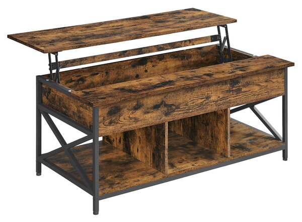 KONFERENČNÍ STOLEK, šedavě hnědá, černá, kov, kompozitní dřevo, 120/48-62/60 cm MID.YOU - Konferenční stolky, Online Only