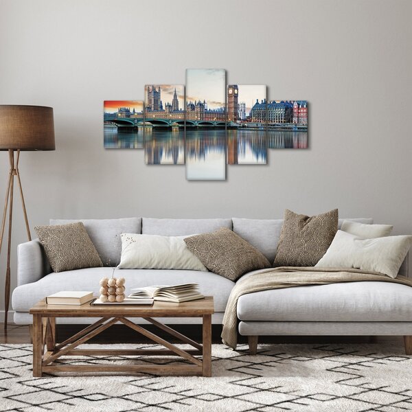 Obraz - Londýnské Houses of Parliament (125x70 cm)