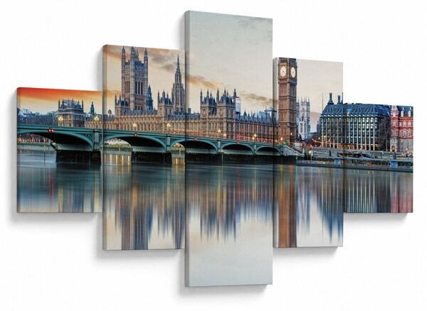 Obraz - Londýnské Houses of Parliament (125x70 cm)