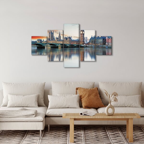 Obraz - Londýnské Houses of Parliament (125x70 cm)