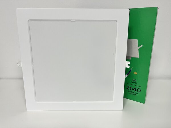 V-TAC Zápustný LED panel 24W čtverec, Studená bílá 6000 - 6500K