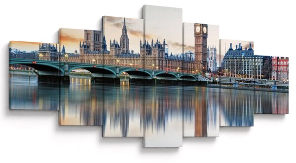Obraz - Londýnské Houses of Parliament (210x100 cm)