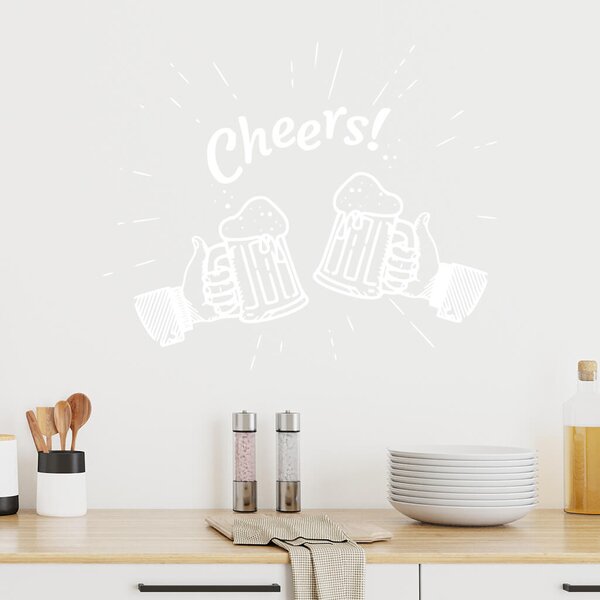 Živá Zeď Samolepka Cheers Barva: černá